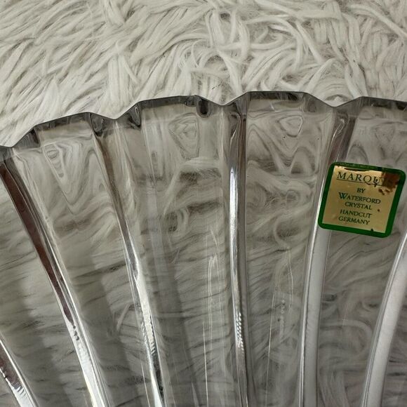 Marquis by Waterford Round Handcut Crystal 3 compartment‎ Serving Appetizer Dish - Picture 10 of 11